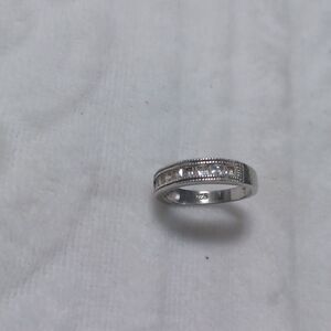 Sterling Silver 925 Zirconia Gems Band Ring 7.5